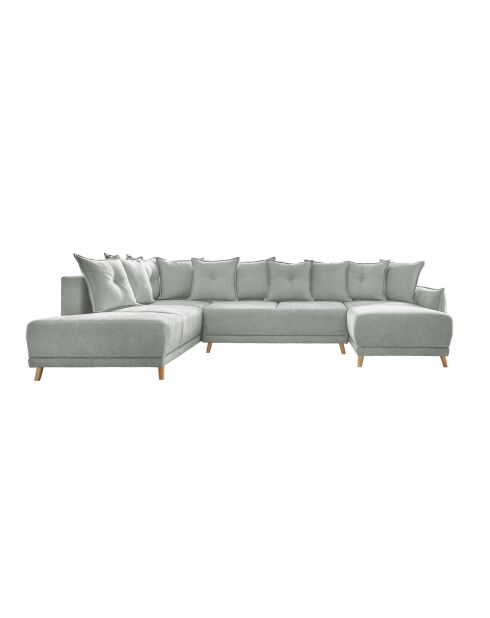 U hoekbank omvormbaar linkerhoek Lazy Lukka lichtgrijs - 320x191x85 cm