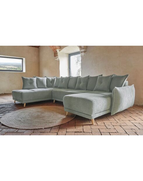 U hoekbank omvormbaar linkerhoek Lazy Lukka lichtgrijs - 320x191x85 cm