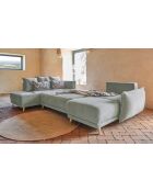 U hoekbank omvormbaar linkerhoek Lazy Lukka lichtgrijs - 320x191x85 cm