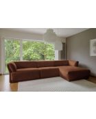 Sofá esquinero fijo M derecho Gatsby Terracotta- 338x175x87 cm