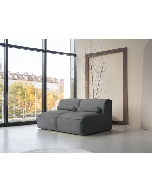 Flex Felix kleine 2-zitsbank donkergrijs - 152x96x70 cm