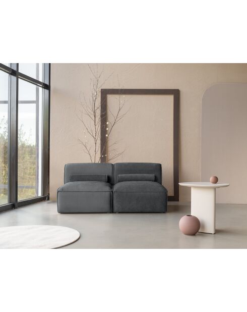 Flex Felix kleine 2-zitsbank donkergrijs - 152x96x70 cm