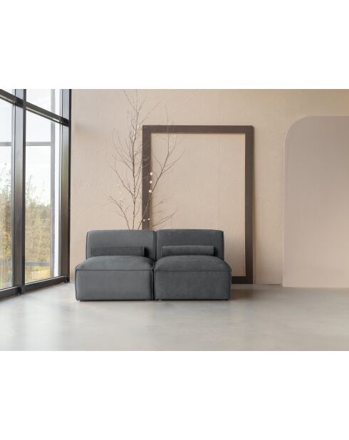 Flex Felix kleine 2-zitsbank donkergrijs - 152x96x70 cm