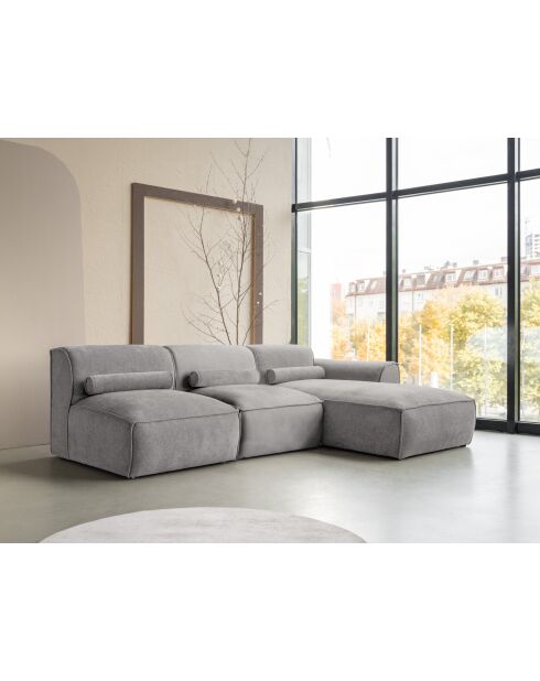Festes Ecksofa XS, rechts Flex Felix Gris- 244x154x70 cm