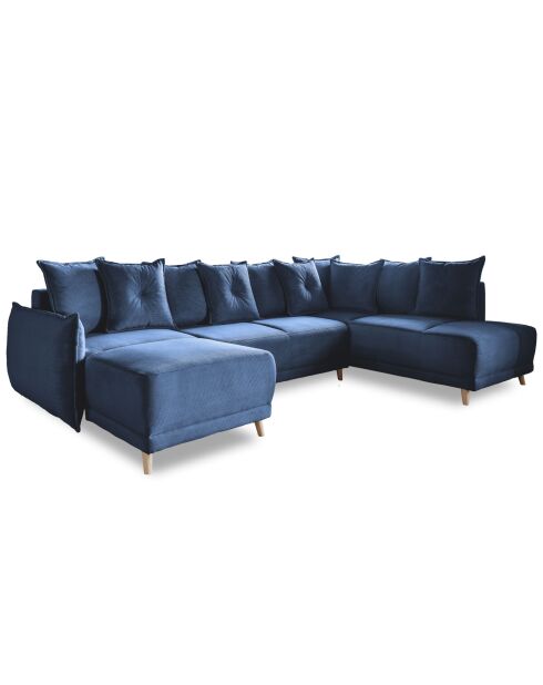Lazy Lukka Ecksofa, umwandelbar, U-förmig, 320 x 191 x 85 cm, Marineblau