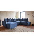 Lazy Lukka Ecksofa, umwandelbar, U-förmig, 320 x 191 x 85 cm, Marineblau