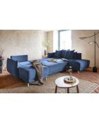 Lazy Lukka Ecksofa, umwandelbar, U-förmig, 320 x 191 x 85 cm, Marineblau