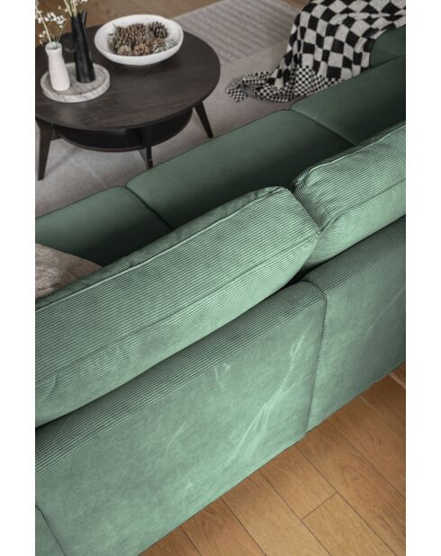 L-MAX Wandelbares Ecksofa linke Ecke Lofty Lilly Emerald Green- 304x197x84 cm