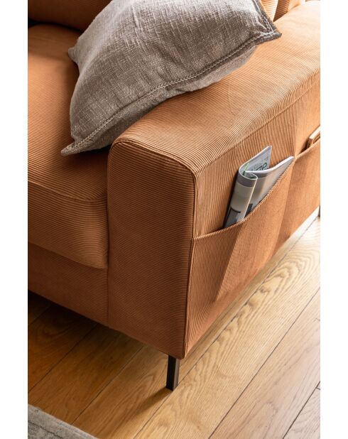 S-MAX Wandelbares Ecksofa linke Ecke Lofty Lilly Brick- 306x150x84 cm