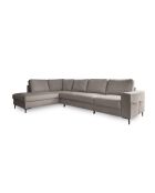L-MAX Wandelbares Ecksofa linke Ecke Lofty Lilly Taupe- 304x197x84 cm