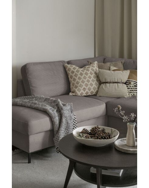 L-MAX Wandelbares Ecksofa linke Ecke Lofty Lilly Taupe- 304x197x84 cm