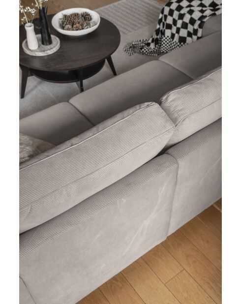 L-MAX Wandelbares Ecksofa linke Ecke Lofty Lilly Taupe- 304x197x84 cm