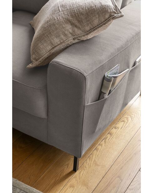 L-MAX Wandelbares Ecksofa linke Ecke Lofty Lilly Taupe- 304x197x84 cm