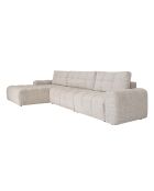 Sofá esquinero convertible S-MAX Lulu Sal y pimienta- 364x184x94 cm