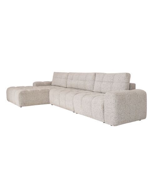 Sofá esquinero convertible S-MAX Lulu Sal y pimienta- 364x184x94 cm