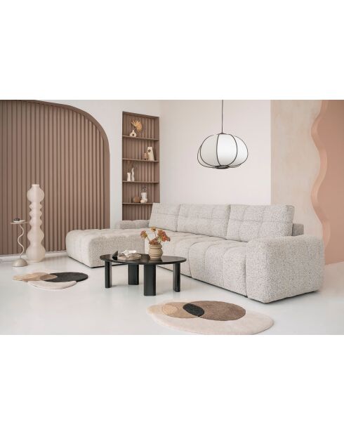 Sofá esquinero convertible S-MAX Lulu Sal y pimienta- 364x184x94 cm