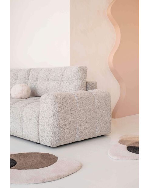 Sofá esquinero convertible S-MAX Lulu Sal y pimienta- 364x184x94 cm