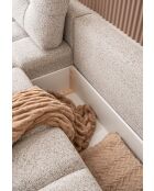 Sofá esquinero convertible S-MAX Lulu Sal y pimienta- 364x184x94 cm