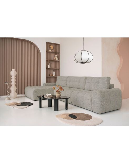 S-MAX Ecksofa links Lulu Gris, umwandelbar, 364 x 184 x 94 cm