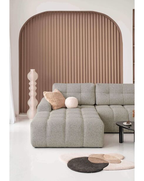 S-MAX Ecksofa links Lulu Gris, umwandelbar, 364 x 184 x 94 cm