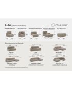 S-MAX hoekbank omvormbaar links Lulu Gris- 364x184x94 cm