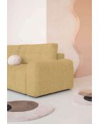 Wandelbares Ecksofa S Left Lulu Gelb - 268x184x94 cm