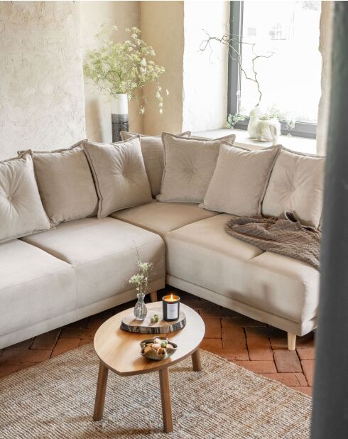 Lazy Lukka Ecksofa, rechteckig, U-förmig, 320 x 191 x 85 cm, Beige
