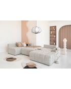 Lulu Right U converteerbare hoekbank Salt and Pepper- 333x187x94 cm