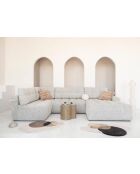 Lulu Right U converteerbare hoekbank Salt and Pepper- 333x187x94 cm