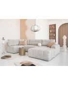 Lulu Right U converteerbare hoekbank Salt and Pepper- 333x187x94 cm