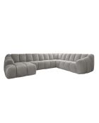 Fixed U Left Shell Hoekbank Lichtgrijs - 330x265x75 cm