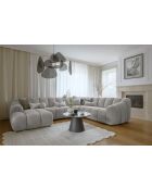 Fixed U Left Shell Hoekbank Lichtgrijs - 330x265x75 cm