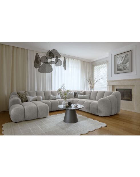 Fixed U Left Shell Hoekbank Lichtgrijs - 330x265x75 cm