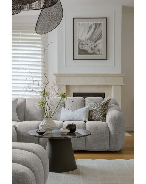 Fixed U Left Shell Hoekbank Lichtgrijs - 330x265x75 cm