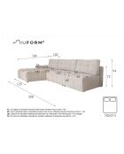 S-MAX Ecksofa, links, Lulu Green, 338 x 184 x 94 cm