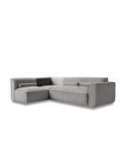 Festes L-Ecksofa, links; Flex Felix Gray - 265x169x70 cm
