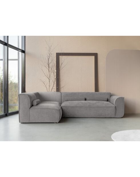 Festes L-Ecksofa, links; Flex Felix Gray - 265x169x70 cm