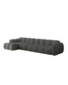 Festes M-Ecksofa, links Cloud Gris - 315x160x76 cm