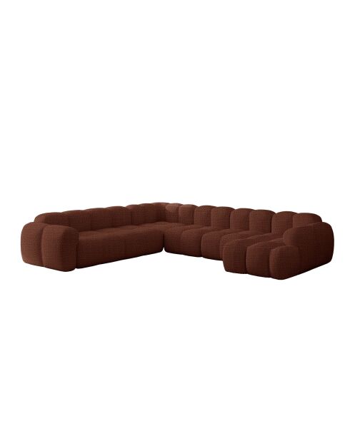 Festes U-Ecksofa, links Cloud Terracotta- 328x260x76 cm