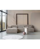 Festes Ecksofa XS, links Flex Felix Dunkelbeige- 244x154x70 cm