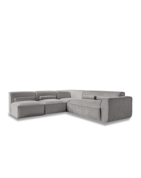 L-MAX Festes Ecksofa, Left Flex Felix Grau - 265x248x70 cm