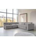 L-MAX Festes Ecksofa, Left Flex Felix Grau - 265x248x70 cm