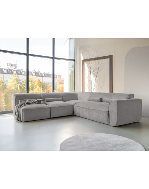 L-MAX Festes Ecksofa, Left Flex Felix Grau - 265x248x70 cm