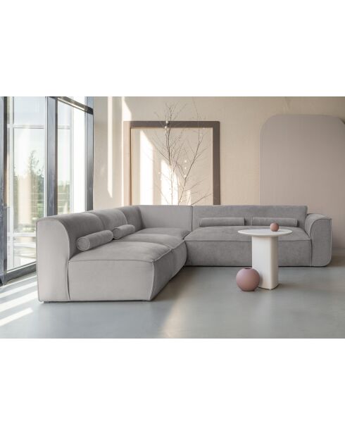 L-MAX Festes Ecksofa, Left Flex Felix Grau - 265x248x70 cm