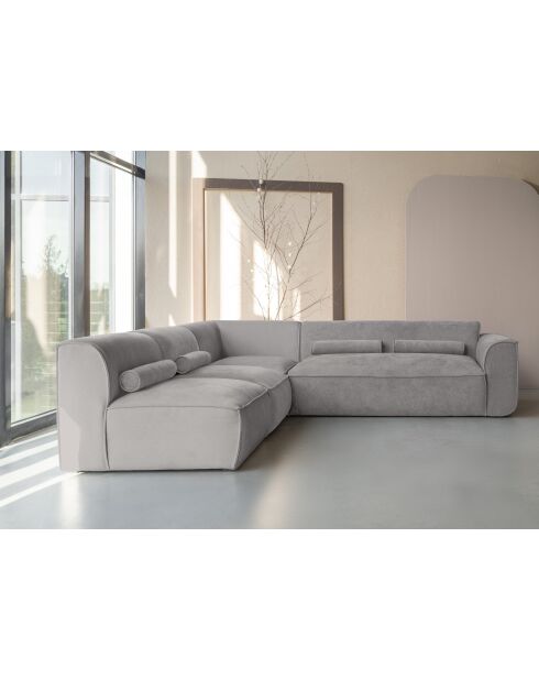 L-MAX Festes Ecksofa, Left Flex Felix Grau - 265x248x70 cm