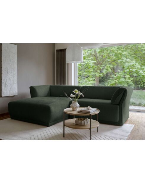 Festes Ecksofa S Left Gatsby Dunkelgrün - 280x173x87 cm