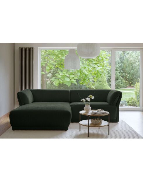Festes Ecksofa S Left Gatsby Dunkelgrün - 280x173x87 cm