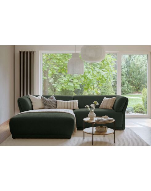 Festes Ecksofa S Left Gatsby Dunkelgrün - 280x173x87 cm