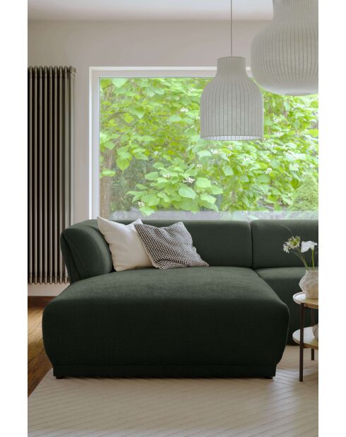 Festes Ecksofa S Left Gatsby Dunkelgrün - 280x173x87 cm