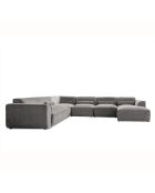 Festes U-Ecksofa, links Flex Felix Gray- 337x265x70 cm